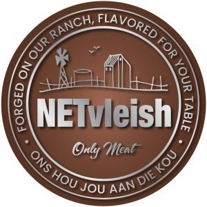 NetVleish logo - South African biltong, boerewors and droëwors specialists serving authentic ranch-flavored meat products to your table