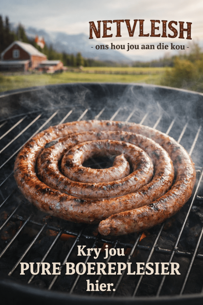 Coiled boerewors cooking on a barbecue grill – Netvleish Coiled boerewors cooking on a barbecue grill